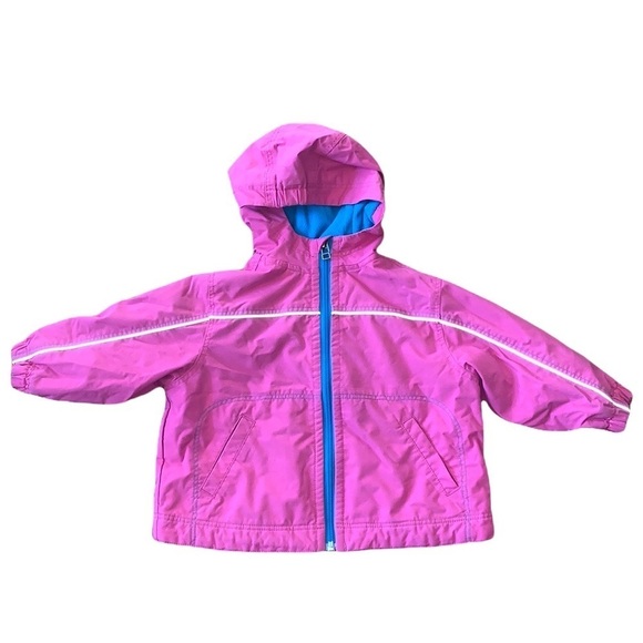 Hanna Andersson Pink and Blue Retro Style Winter Snow Jacket Size 80 (18-24M) - Picture 1 of 12